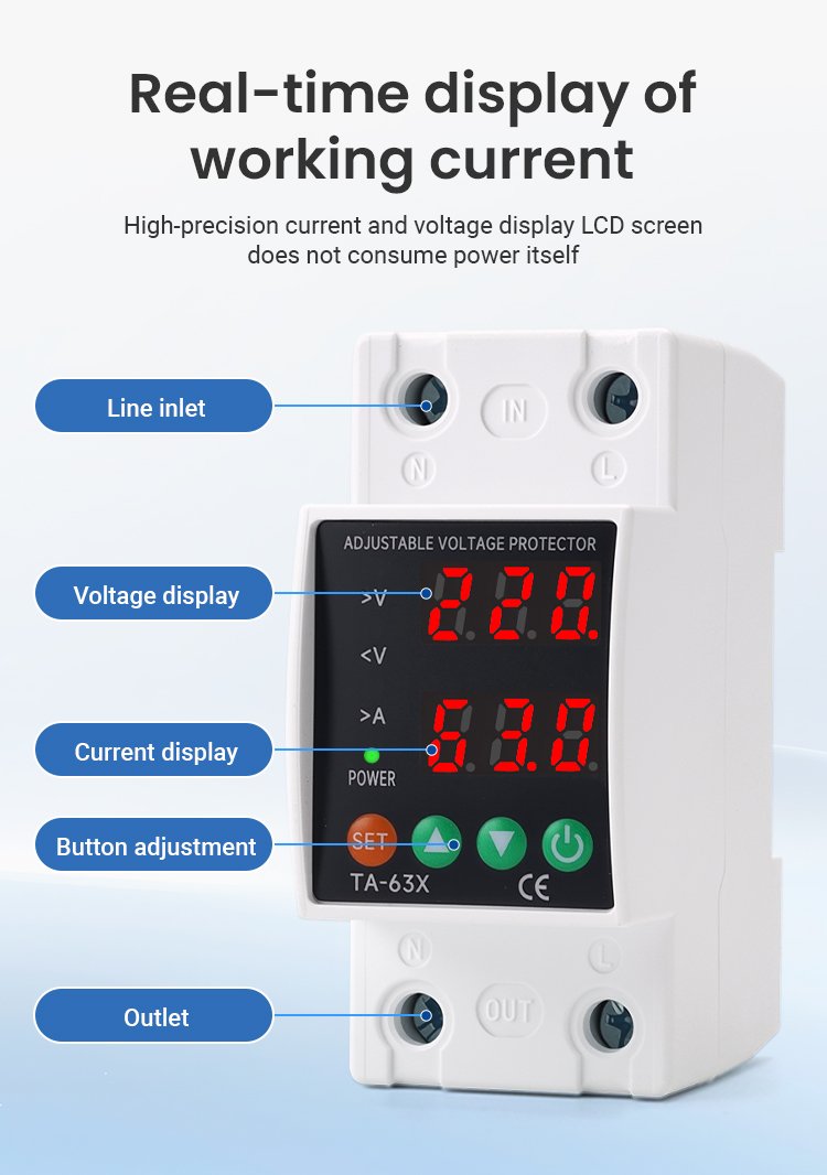 Over and Under Voltage displays the working current in real time