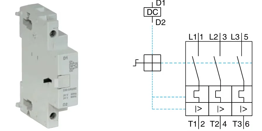 side mounted auxiliary contacts no nc