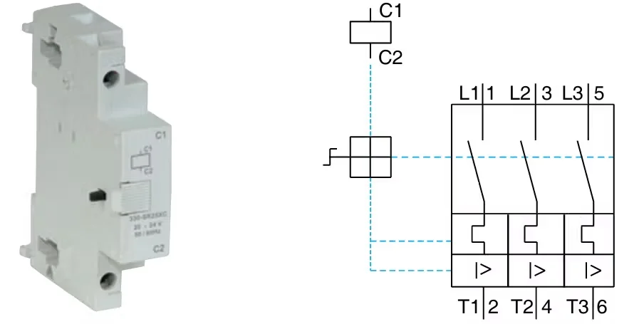 side mounted undervoltage release module