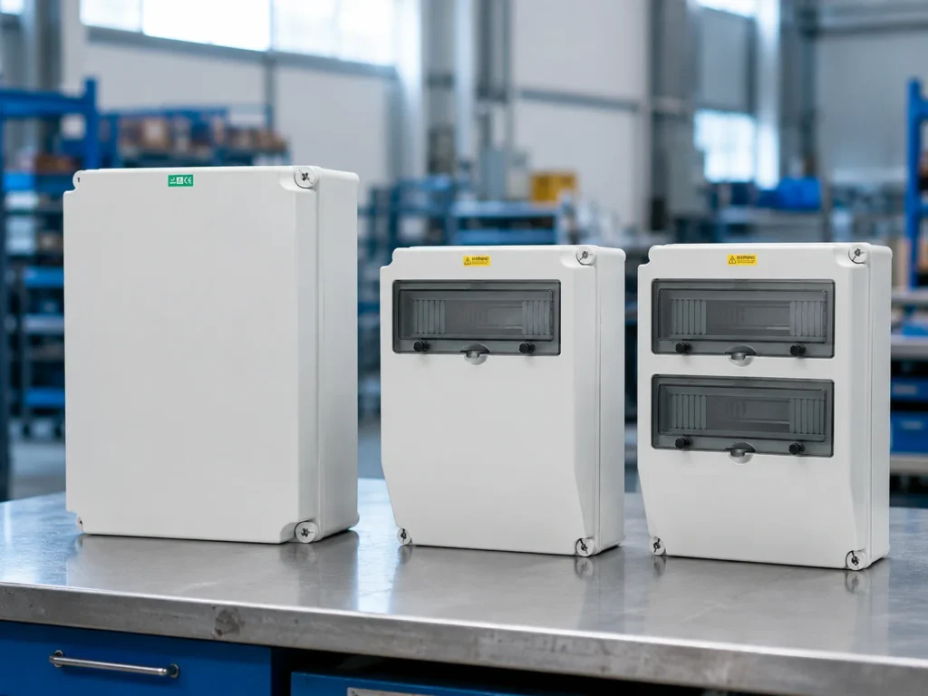 plastic waterproof distribution box display