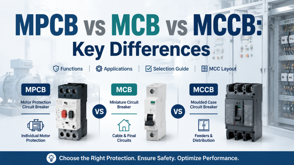MPCB vs MCB vs MCCB comparison cover