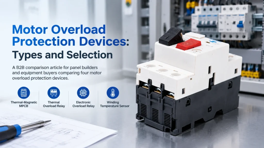 Motor overload protection devices - MPCB hero cover comparing four protection device types