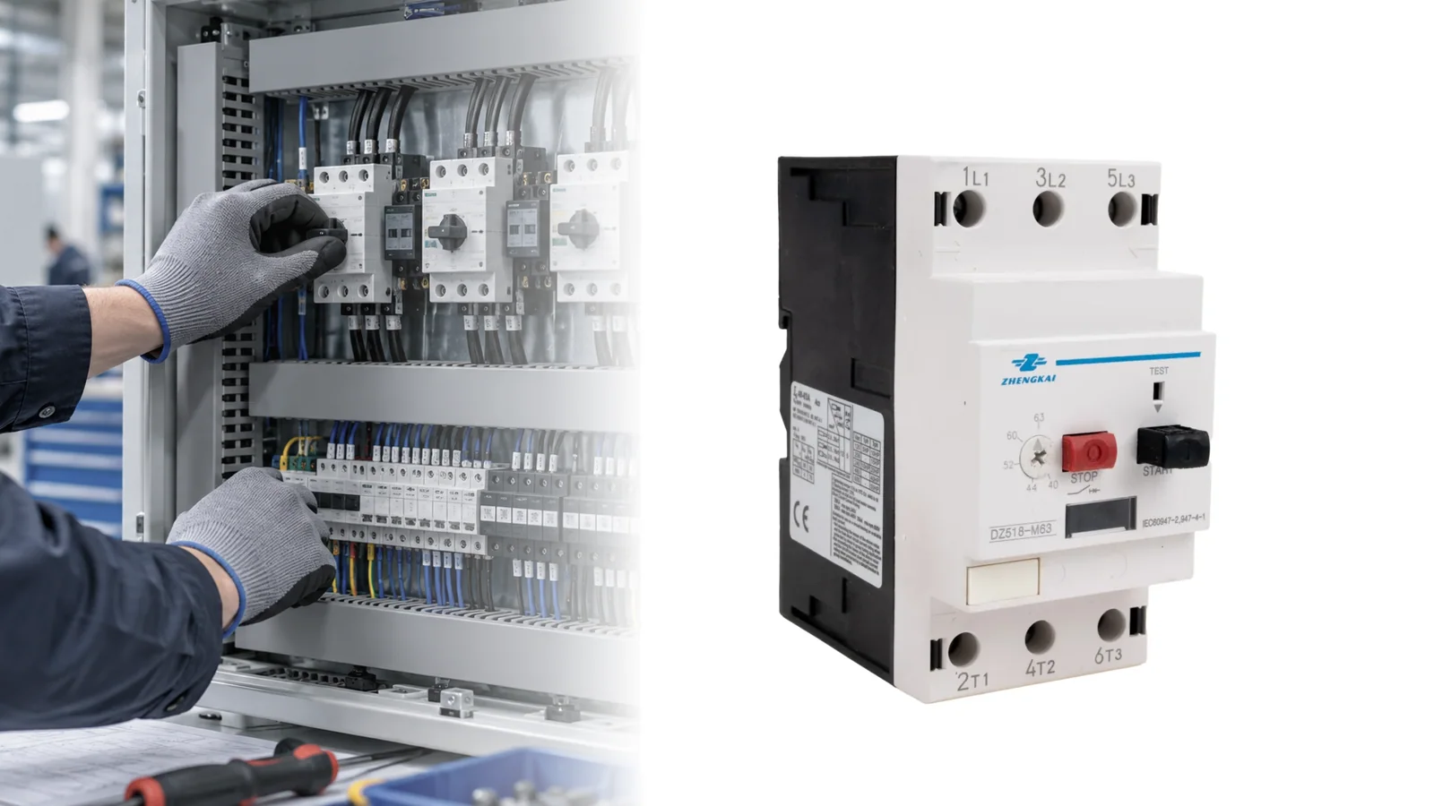 Zhengkai motor protection circuit breaker for motor control panel applications
