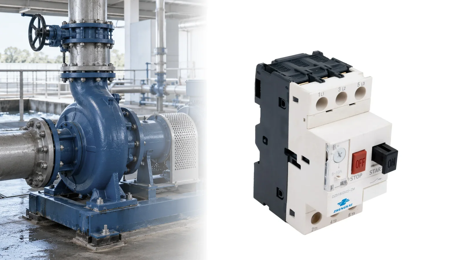Zhengkai motor protection circuit breaker for water pump motor applications